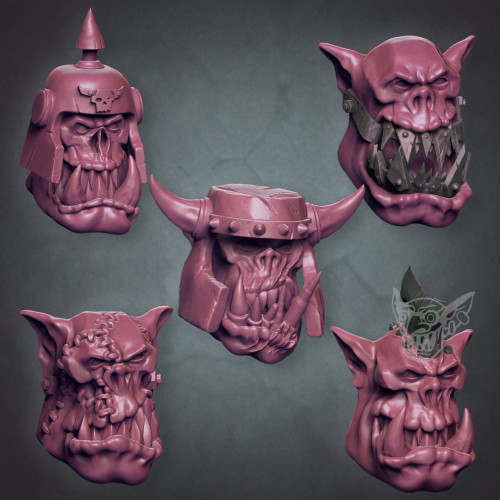 Scar Orc Heads - Set С